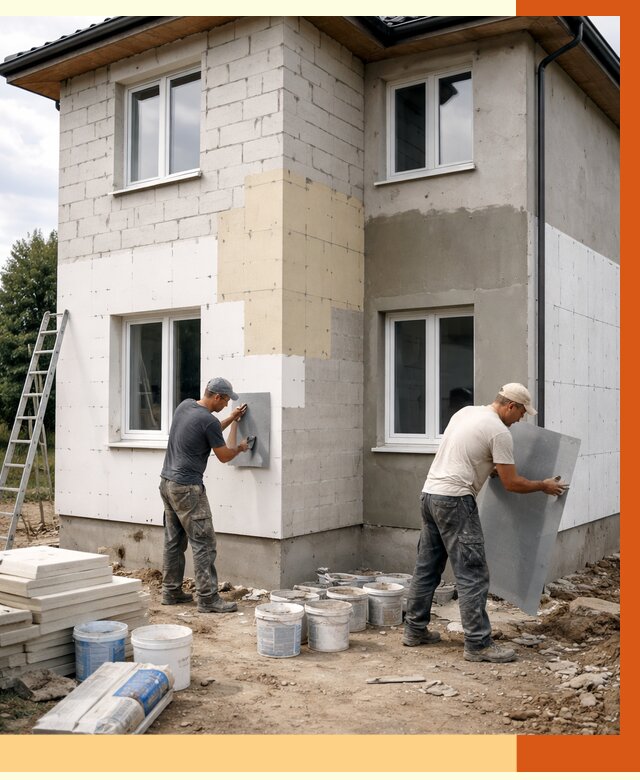 Утепление дома из газобетона в Баксане от 4243 руб./м² — заказать у ТепломастерБкс